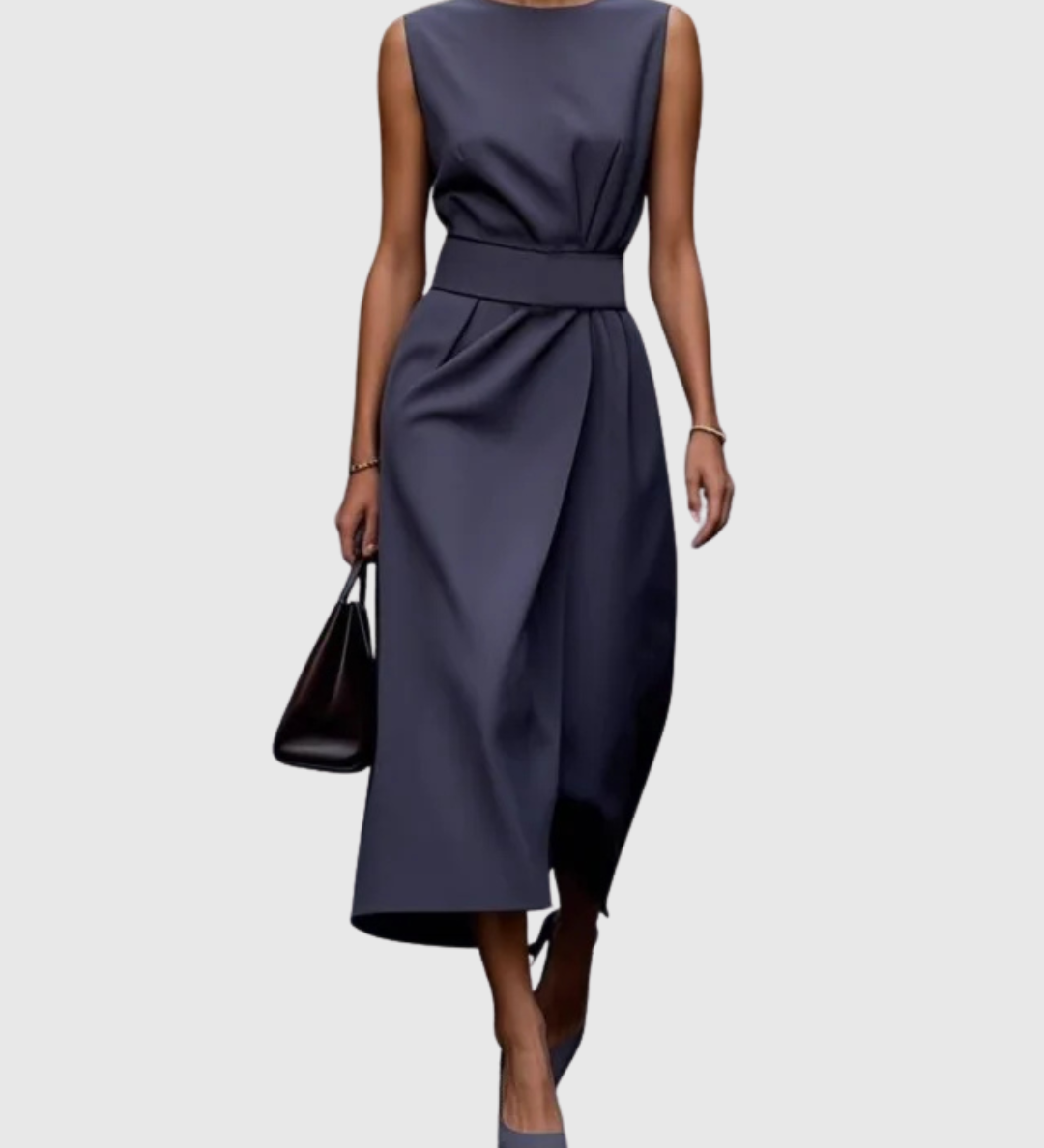CLARIMOND | ELEGANT ROUND NECK DRESS