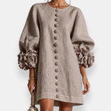 Marcelle | Relief Flower Dress