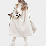 Manca – Elegant coat-style cardigan with hood