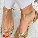 Soledad™ | Braided Gold Sandals