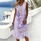 Vintage Floral Print Dress