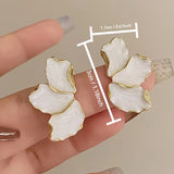 Pearl Flower Petal Earrings