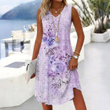 Vintage Floral Print Dress