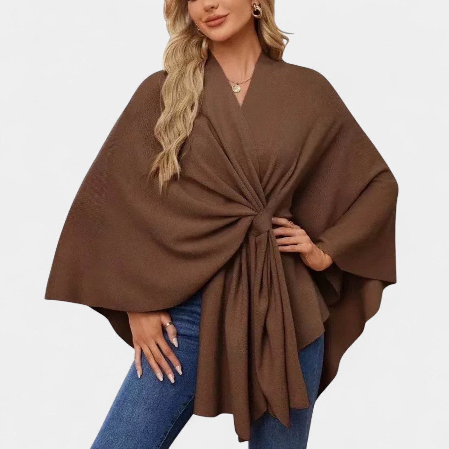 Daniela – Elegant Soft Fall Jacket with Bow