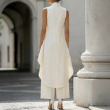 Charlotte | Elegant Jumpsuit with High Neck Draped Top