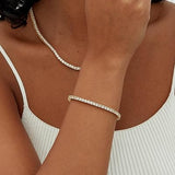 MOISSANITE GOLD TENNIS BRACELET
