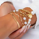 Luxury Layered Pearl Bracelet Set
