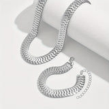 SPRING & SUMMER NECKLACE SET – POLISHED METAL FINISH