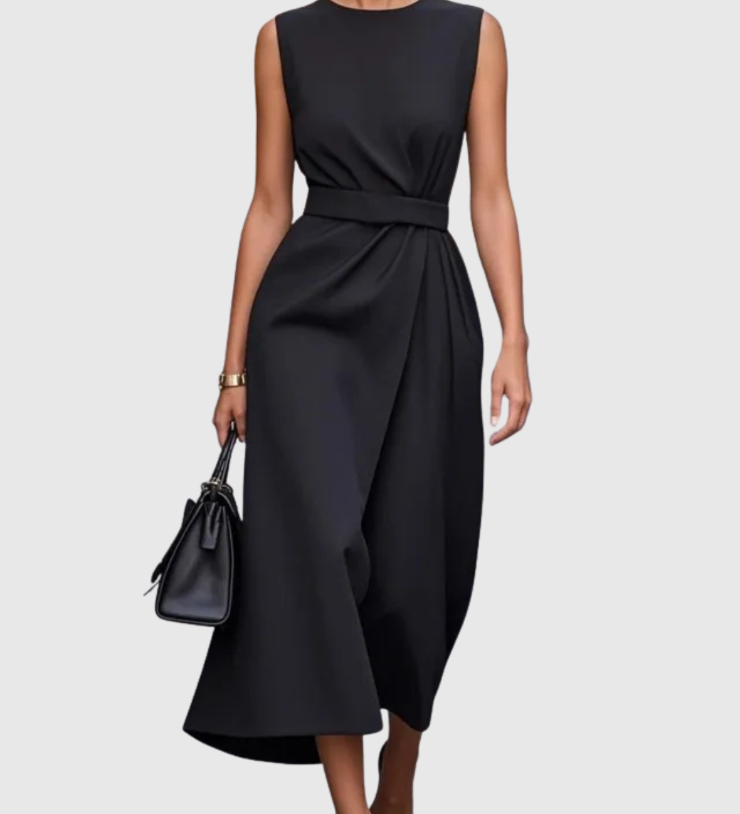 CLARIMOND | ELEGANT ROUND NECK DRESS