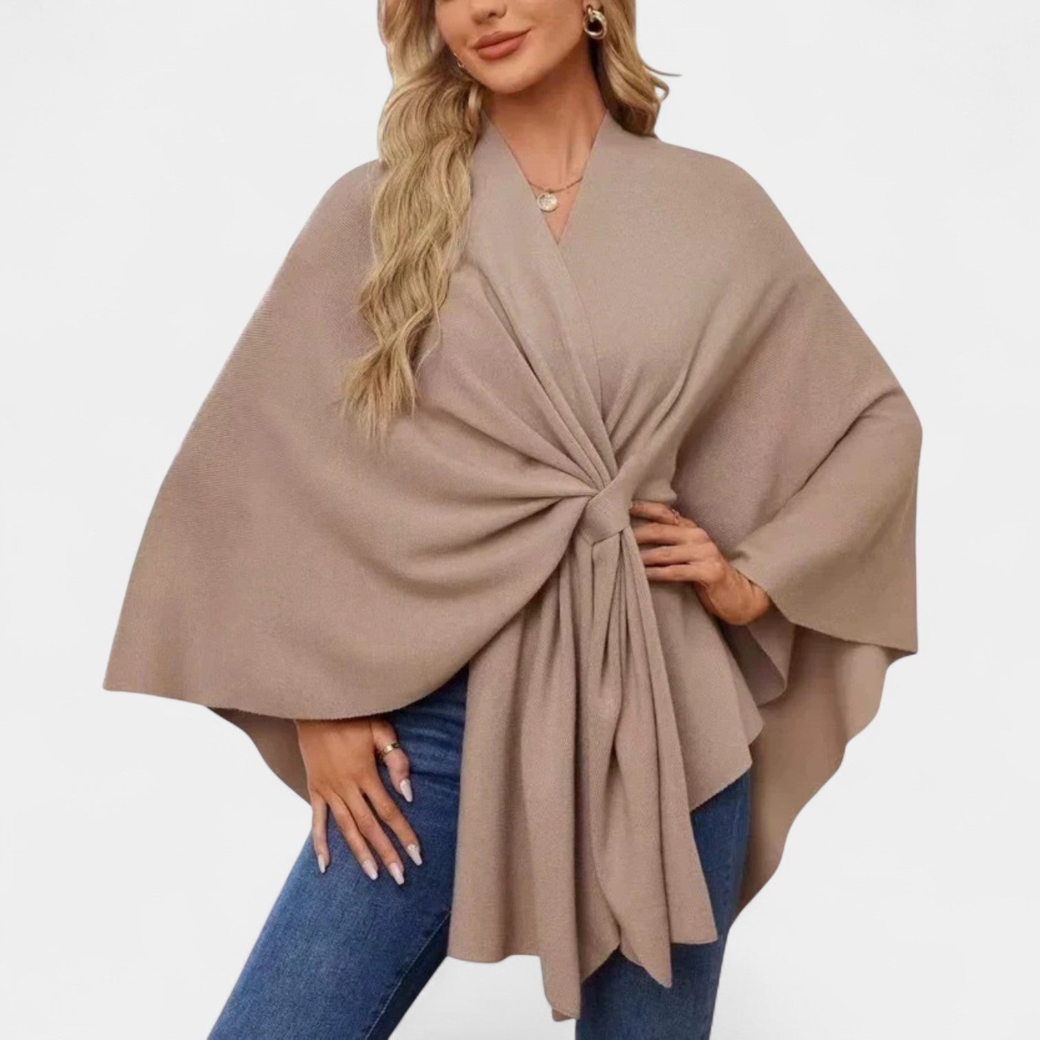Daniela – Elegant Soft Fall Jacket with Bow