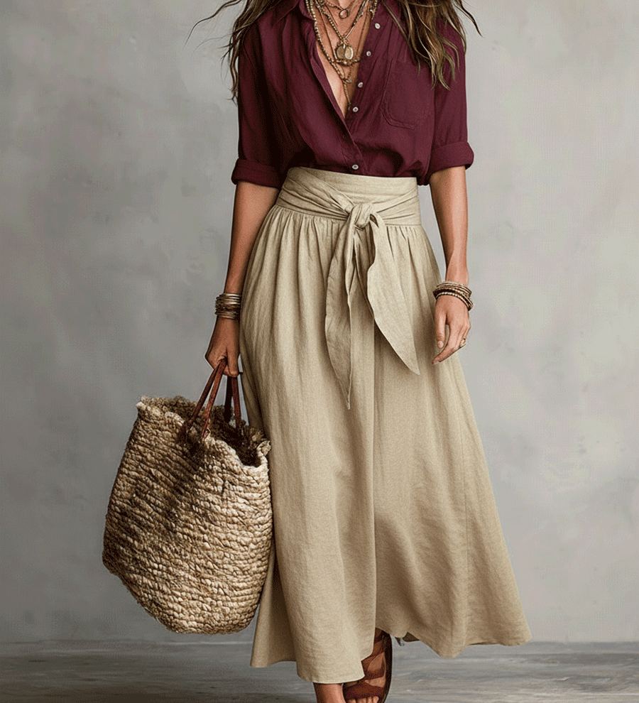 Effortless Elegance Boho Skirt Set