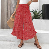 Casual Wide Leg Polka Dot Trousers