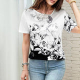 Flower Block Colour T-Shirt