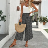 Casual Wide Leg Polka Dot Trousers
