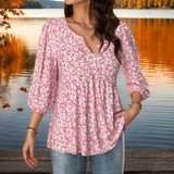 Vintage Floral Print Blouse