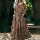 Vintage Ethnic Print Dress