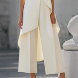 Charlotte | Elegant Jumpsuit with High Neck Draped Top