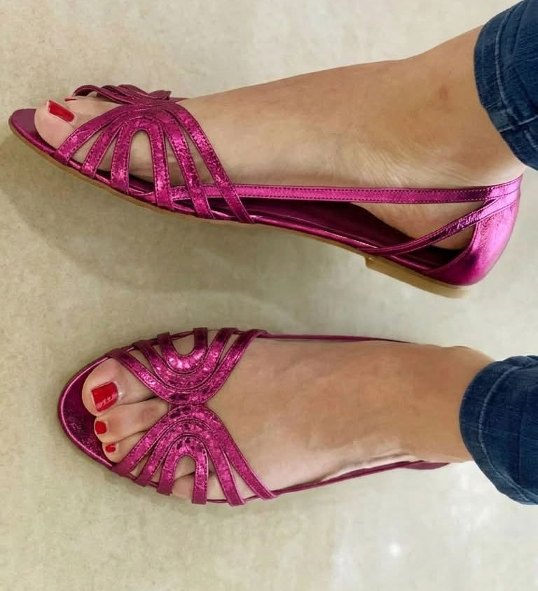 Aitana™ | Metallic Flat Sandals