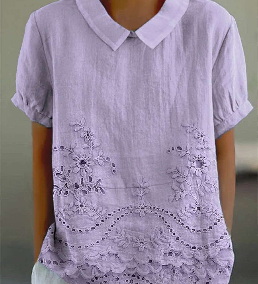 Lily | Floral Embroidered Shirt