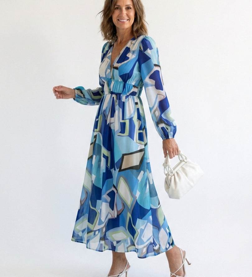 Althea | Long Sleeve Floral Maxi Dress