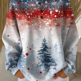 Astrid | Light Blue Christmas Sweater with Christmas Tree