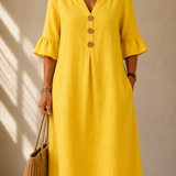 Aveline Loose Button Dress