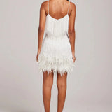 ALICIA | FEATHER MINI DRESS