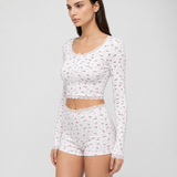 Soft Girl Floral PJ Set