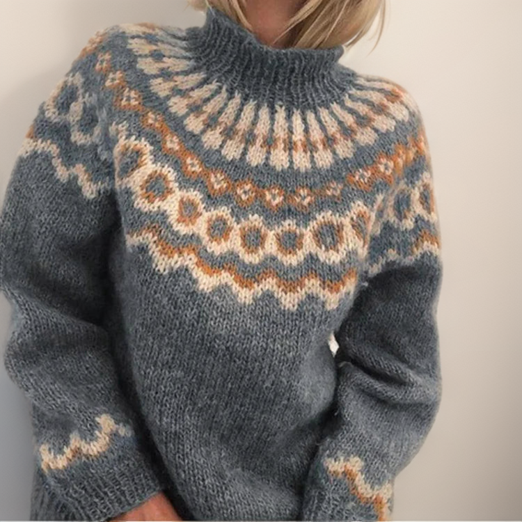 Carla | Vintage Knit Sweater with Island