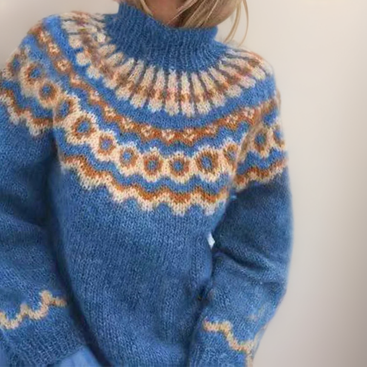 Carla | Vintage Knit Sweater with Island
