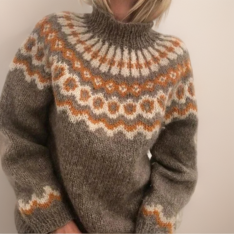 Carla | Vintage Knit Sweater with Island