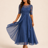 Eleanor™ | Lace and Chiffon Dress