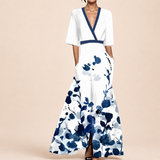 Isabel | Elegant Floral A-Line Dress