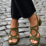 Begoña™ | Flat Sandals with Circular Detail
