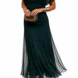 MIKAELA | Long Dress with Off-the-Shoulder Sleeves