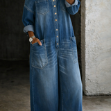 Sophia | Off Shoulder Denim Jumpsuit