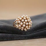 Classic Gold Ring with Inlaid Pearl