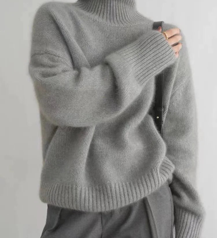 ISABOLL | CASHMERE HIGH-NECK SWEATER