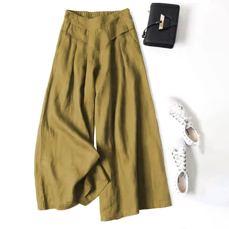 【Cotton And Linen】Casual Wide-Leg Trousers