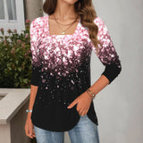 【Long Sleeves】Casual Gradient Blouse