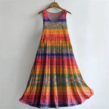 Vintage Ethnic Print Dress