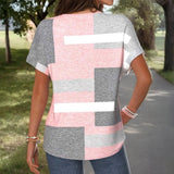 Casual Colour Block Blouse