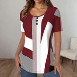 Striped Colour Block T-Shirt