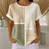 Striped Colour Block T-Shirt