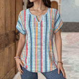 Casual Striped Blouse