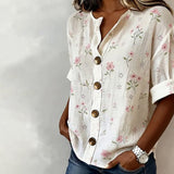 Vintage Floral Print Blouse