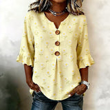 Vintage Floral Print Blouse