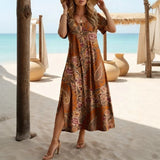 Vintage Floral Print Dress