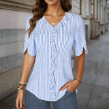 Casual Striped Blouse