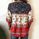 Vintage Floral Print Blouse
